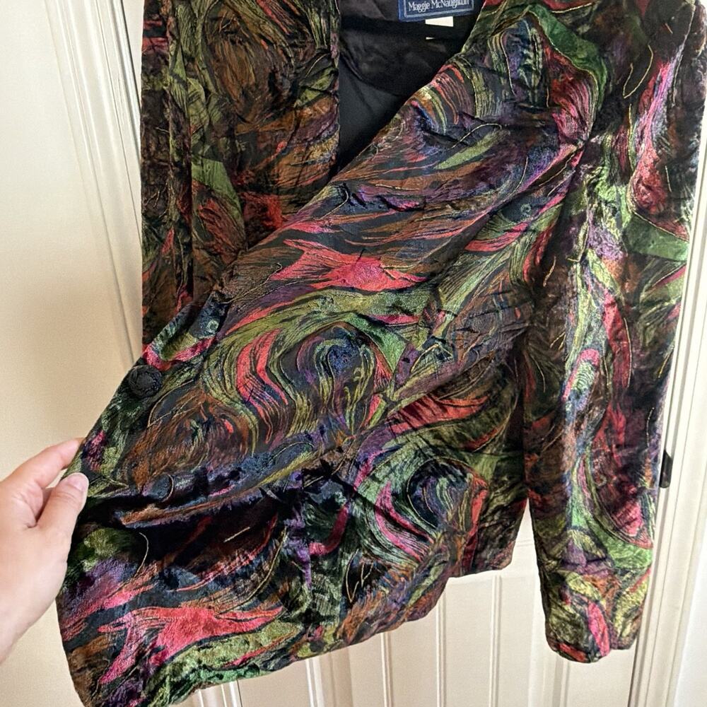 Vintage Maggie McNaughton Multicolor Pattern One Button Blazer Women’s Size 20W - Picture 7 of 13